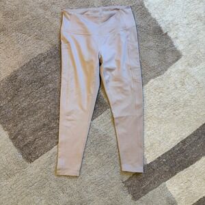 Z by Zella Womens Mauve Taupe High Waist Pocket 7/8 Leggings Size Medium RN58665